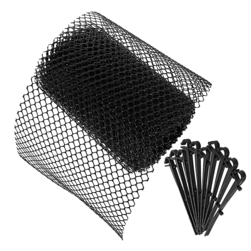 TEHAUX Dachrinnen Laubschutznetz Kunststoff Mesh Gutter Cover mit Haken Installieren Verhindert Schmutz Wetterbeständig Langlebiger Schutz für Dachrinne von TEHAUX