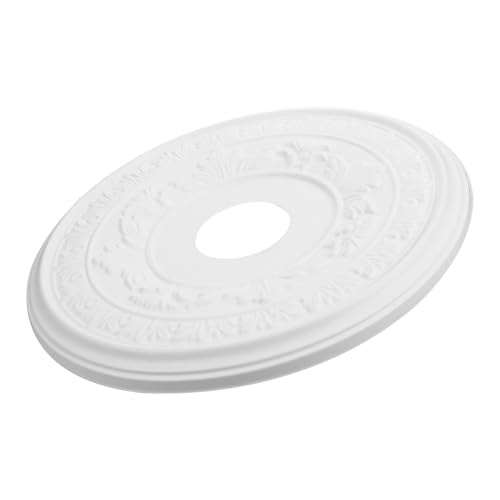 TEHAUX Deckenleuchte Medaillon Weiß Kunststoff Französischer Stil LED Lichtblende Deckenrosette Lichtkranz Für Wohnraum Büro Beleuchtung TEHAUX Deckenleuchte Medaillon Weiß Kunststoff Französischer Stil LED Lichtblende Deckenrosette Lichtkranz Für Wohnraum Büro Beleuchtung von TEHAUX