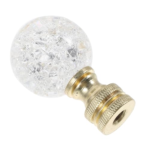 TEHAUX Dekorativer Lampenaufsatz Metall und Glas Lampenschirm Finial für Stehlampe und Tischlampe Einfache Montage Langlebig Goldfarbener Lampenknauf für Lampenschirmspitze TEHAUX Dekorativer Lampenaufsatz Metall und Glas Lampenschirm Finial für Stehlampe und Tischlampe Einfache Montage Langlebig Goldfarbener Lampenknauf für Lampenschirmspitze von TEHAUX