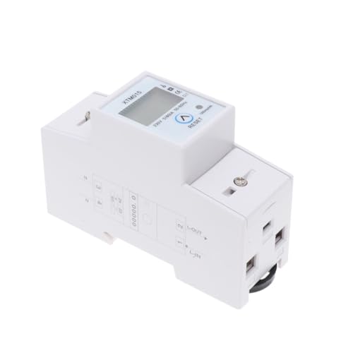 TEHAUX Din Schienen Stromzähler Einphasig Digital LCD Anzeige Energiezähler Wechselstromzähler Hutschiene Messgerät für Inneninstallation Gemäß Klasse TEHAUX Din Schienen Stromzähler Einphasig Digital LCD Anzeige Energiezähler Wechselstromzähler Hutschiene Messgerät für Inneninstallation Gemäß Klasse von TEHAUX