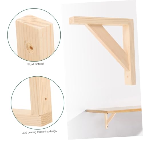 TEHAUX Dreieckiger Wandregalhalter aus Massivholz Stabiles Regalträger Winkelbrett für Schwebende Holzregale Platzsparende Wandhalterung mit Hoher Tragkraft Vielseitig Einsetzbar und TEHAUX Dreieckiger Wandregalhalter aus Massivholz Stabiles Regalträger Winkelbrett für Schwebende Holzregale Platzsparende Wandhalterung mit Hoher Tragkraft Vielseitig Einsetzbar und von TEHAUX