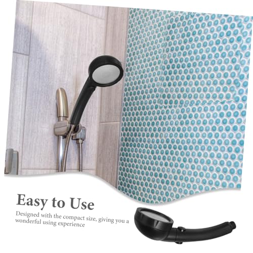 TEHAUX Duschkopf Handbrause mit Druckerhöhung Abs Korrosionsbeständig Modernes Design Glatte Oberfläche Wassersparend Abnehmbar Komfortable Dusche Schwarz Badezimmerzubehör von TEHAUX
