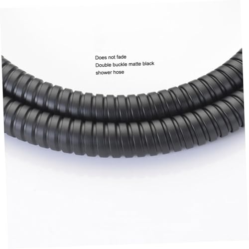 TEHAUX Duschschlauch Schwarz Edelstahl Doppelte Schnalle Korrosionsbeständig Flexibler Brauseschlauch Handbrause Verbindungsschlauch Badzubehör TEHAUX Duschschlauch Schwarz Edelstahl Doppelte Schnalle Korrosionsbeständig Flexibler Brauseschlauch Handbrause Verbindungsschlauch Badzubehör von TEHAUX