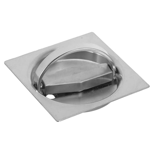 TEHAUX Edelstahl Eingelassener Runder Flush Pull Griff Montageöffnung Schranktürgriff für Schiebetüren und Möbel in Silber Gebürstet Verdeckte Montage von TEHAUX