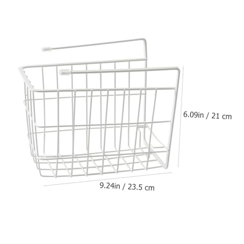 TEHAUX Eisen Aufbewahrungskorb Hängekorb Weiß Küchenregal ohne Bohren Unter Schrank Organizer für Büro und Haushalt Platzsparend und Leicht zu Reinigen von TEHAUX