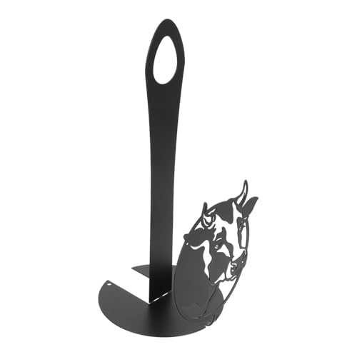 TEHAUX Eisen Küchenrollenhalter Freistehend Kreatives Kuh Design Papierhandtuchhalter Robust und Dekorativ für Tisch und Arbeitsplatte von TEHAUX