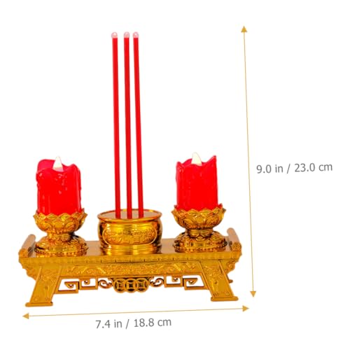 TEHAUX Elektrische Chinesische Kerzenlampe aus Hochwertigem Langlebige Buddhistische Dekoration für Religiöse Zeremonien Rote LED kerze ohne Batterie Kunstvoll Gefertigt für Tempel und TEHAUX Elektrische Chinesische Kerzenlampe aus Hochwertigem Langlebige Buddhistische Dekoration für Religiöse Zeremonien Rote LED kerze ohne Batterie Kunstvoll Gefertigt für Tempel und von TEHAUX