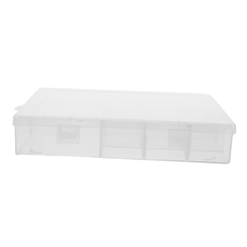 TEHAUX Fächer Klare Kunststoff Aufbewahrungsbox mit Deckel Vielseitiger Organizer für Perlen Schmuck Kleine Robuste Transparent Sortierbox zur Schmuck Werkzeug Aufbewahrung von TEHAUX