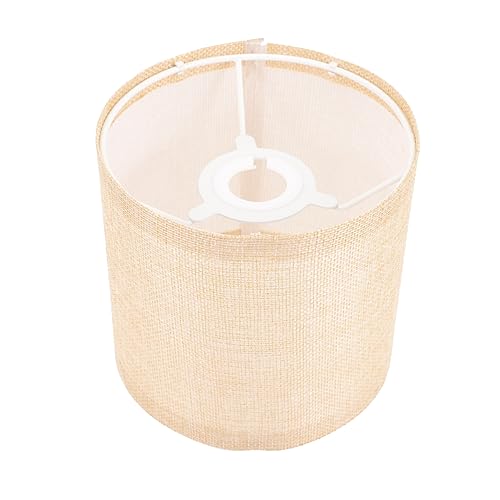 TEHAUX Faltbare Stofflampenschirme für Stehlampen Tischlampen und Pendelleuchten Elegante und Langlebige Lampenschirme Hochwertigem Material Durchmesser Höhe Jute Einfache Montage und von TEHAUX