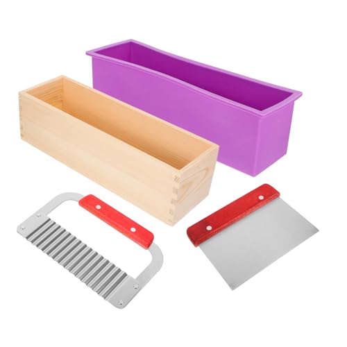 TEHAUX Flexibles Silikon-seifenformen Rechteckiger Laibform und Holzbox Langlebig Antihaftbeschichtet für DIY Handgemachte Seifenherstellung und Kreative Seifengüsse TEHAUX Flexibles Silikon-seifenformen Rechteckiger Laibform und Holzbox Langlebig Antihaftbeschichtet für DIY Handgemachte Seifenherstellung und Kreative Seifengüsse von TEHAUX