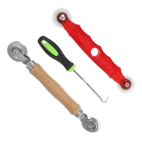 TEHAUX Fliegengitter Reparaturset Aluminium Spline Entferner Haken Doppellager Nylon Holz Andrückrolle Fenster Fliegengitter Installation Werkzeug von TEHAUX