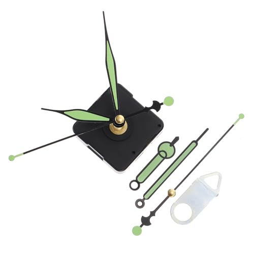 TEHAUX Geräuschloses Uhrwerk DIY mit Leuchtenden Zeigern Uhrwerk Mechanismus Kit für Wanduhr Reparatur und Basteln Einfache Installation Zeiger Quarzwerk ohne Batterie Kreativ und von TEHAUX