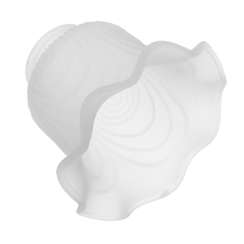 TEHAUX Glas Lampenschirm Ersatz Blume Form mit Lochdurchmesser Transparenter Glas Lampenschirm mit Umgekehrtem Öffnungsdesign für Deckenleuchten für Wohnzimmer Beleuchtung von TEHAUX