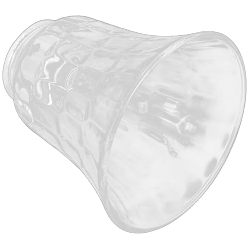 TEHAUX Glas Lampenschirm Transparent Bell form Ersatz Lampenschirm für Pendelleuchte Öffnung Vintage Stil Lichtzubehör für Wand Deckenlampe Langlebig und Verschleißfest von TEHAUX