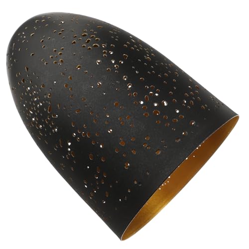 TEHAUX Hängelampe Lampenschirm Schwarz Gold Universeller Ersatz Lampenschirm für Deckenleuchten Vintage Stil für Wohnzimmer Schlafzimmer Küche und von TEHAUX