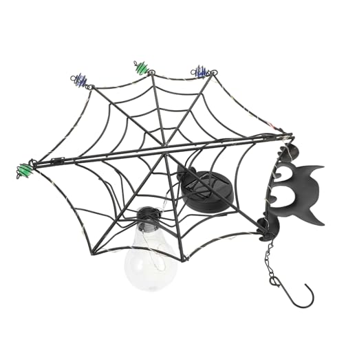 TEHAUX Hängende Halloween Lampe mit Spinnennetz Design LED Wandbeleuchtung für Unvergessliche Halloween Partys und Dekoration im Freien für Haustüren und von TEHAUX