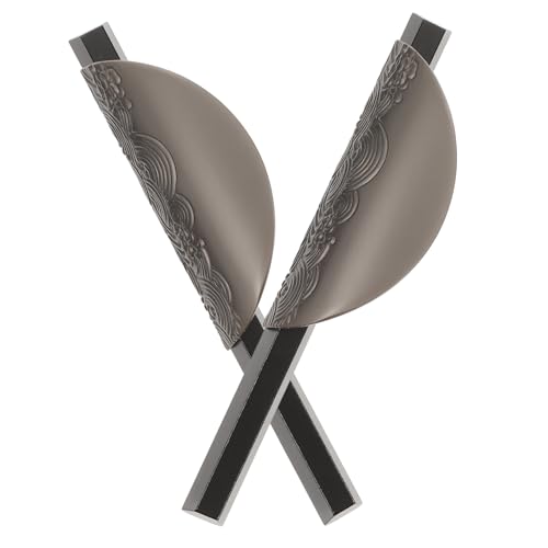 TEHAUX Halbkreis Schrankgriff Schwarz Möbelgriff für Küchenschränke Kleiderschränke Eleganter Türgriff mit Lochabstand Robust und Vielseitig für Wohn und Schlafzimmer von TEHAUX
