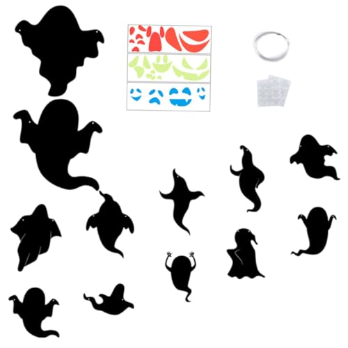 TEHAUX Halloween Spuk Wandaufkleber mit Leuchtenden Augen Große Realistische DIY Halloween Wanddekoration für Party Langlebiger Kunststoff Vielseitig für Zuhause Büro Laden und von TEHAUX