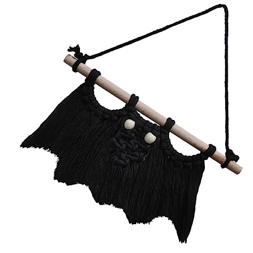 TEHAUX Halloween-spinnendekoration Realistische Fledermäuse Hängen Halloween-wandbehänge Halloween-makramee-Fledermaus Halloween Knifflige Requisite Lieferungen 3D Baumwollfaden Spitze von TEHAUX