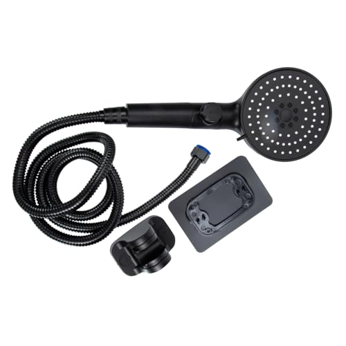TEHAUX Handbrause mit Strahlarten Schwarzer Hochdruck Duschkopf Multifunktional und Wassersparend Inklusive Flexiblem Schlauch und Bohrfreiem Halter für Badezimmer und Hotels TEHAUX Handbrause mit Strahlarten Schwarzer Hochdruck Duschkopf Multifunktional und Wassersparend Inklusive Flexiblem Schlauch und Bohrfreiem Halter für Badezimmer und Hotels von TEHAUX