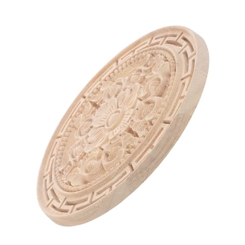 TEHAUX Handgefertigte Europäische Holzblumen-applikation Unlackiert Rustikaler Landhausstil Vielseitig für Möbel Tür Wanddeko Geschnitzte Holzornamente TEHAUX Handgefertigte Europäische Holzblumen-applikation Unlackiert Rustikaler Landhausstil Vielseitig für Möbel Tür Wanddeko Geschnitzte Holzornamente von TEHAUX