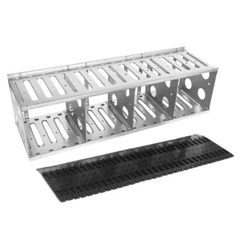 TEHAUX Hard Disk Cage Fach Mehrschichtiger -Rack mit Stoßdämpfung Erweiterbarer Desktop Festplattenrahmen Langlebiges Metallgehäuse mit Optimaler Wärmeableitung von TEHAUX