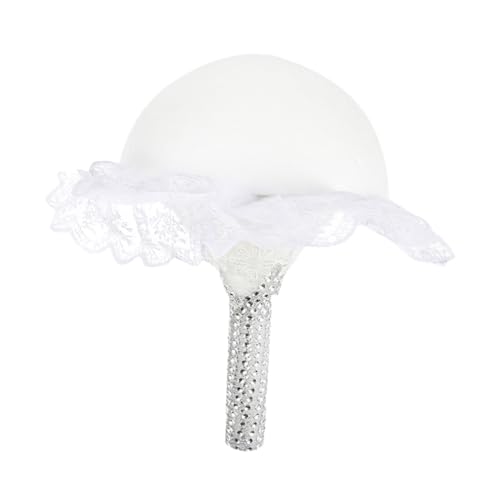 TEHAUX Hochzeitsstraußhalter Schaumstoff mit Spitzengriff Halbkugel Braut Blumenhalter Komfortabler Stabiler Blumenstraußhalter für Frische und Künstliche Blumen Brautsträuße von TEHAUX