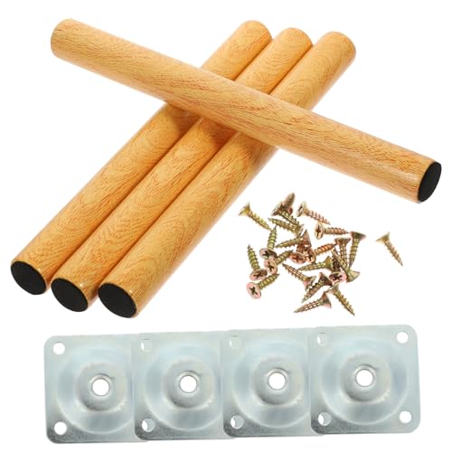 TEHAUX Holz Tischbeine Möbel Beine Stabiler Ersatz für Tische Stühle und Schränke Einfache Montage Elegantes Design Robuste Konstruktion Möbel Füße Massivem Holz von TEHAUX