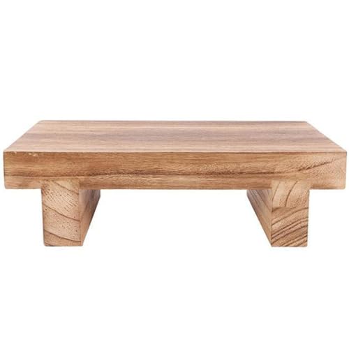 TEHAUX Fußhocker Fürs Schlafzimmer Tritthocker Aus Holz Tritthocker Fußstütze Für Den Schreibtisch von TEHAUX