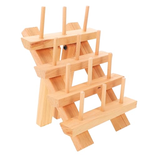 TEHAUX Holzspulenhalter Für Nähgarn Fadenhalter Organizer Robustem Holz Faltbares Aufbewahrungsregal Für Spulen Für Quilten Und Sticken Breit TEHAUX Holzspulenhalter Für Nähgarn Fadenhalter Organizer Robustem Holz Faltbares Aufbewahrungsregal Für Spulen Für Quilten Und Sticken Breit von TEHAUX