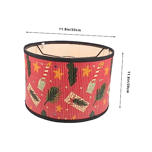 TEHAUX Kleiner Lampenschirm Vintage Stil Abnehmbar Abstraktes Muster Für Schlafzimmer Wohnzimmer Gästezimmer Dekorative Leuchte von TEHAUX