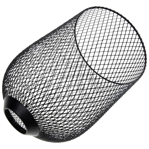 TEHAUX Kleiner Schwarzer Lampenschirm Drahtkäfig Design Geometrisch und Fein für Tischleuchten Stehlampen und Kronleuchter Einfache Montage Stilvolle Lichtabdeckung für Wohn und von TEHAUX