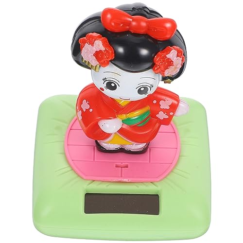 TEHAUX Kleines Kimono-puppendekor Japanische Kokeshi-Figuren Kimono-mädchenfigur Dekorative Japanische Puppen Solar-Kimono-puppenornament Desktop-japanische Kimono-Puppe Esstisch Diva von TEHAUX