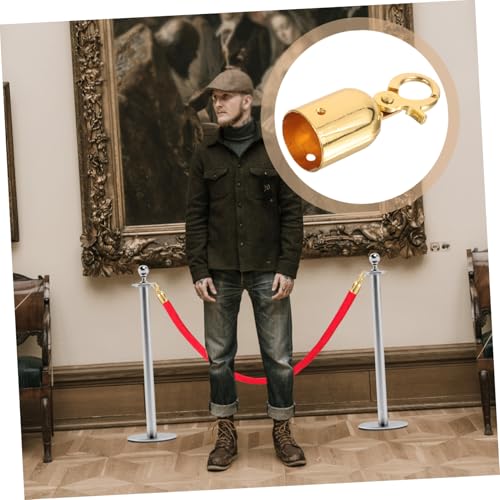 TEHAUX Kordelstopper mit Haken aus rostfreiem Material Seilendkappe für Absperrseile Sicherheitsstopper für Empfangssäulen und Absperrpfosten Outdoor Geeignet von TEHAUX