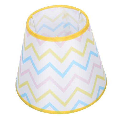 TEHAUX Kreativer Stoff lampenschirm Gelb Wellenmuster Lampenschirmabdeckung für Schreibtischlampe Nachttischlampe Schlafzimmer Wohnzimmer Einfache Montage Dekoratives Lichtzubehör TEHAUX Kreativer Stoff lampenschirm Gelb Wellenmuster Lampenschirmabdeckung für Schreibtischlampe Nachttischlampe Schlafzimmer Wohnzimmer Einfache Montage Dekoratives Lichtzubehör von TEHAUX