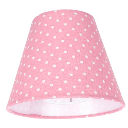 TEHAUX Lampen Schirm Stoff Eleganter Lampenschirm für Stehlampe Tischlampe und Pendelleuchte Kreative Wohnraumdekoration Rosa mit Punkten TEHAUX Lampen Schirm Stoff Eleganter Lampenschirm für Stehlampe Tischlampe und Pendelleuchte Kreative Wohnraumdekoration Rosa mit Punkten von TEHAUX