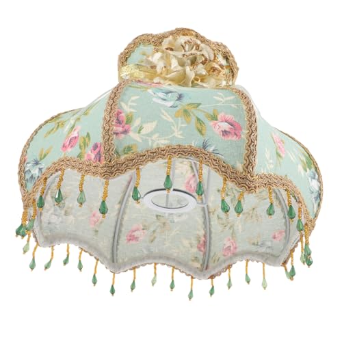 TEHAUX Lampenabdeckung Sockel Stofflampenschirm für Deckenlampe Romantischer Blumen Lampenschirm Geeignet für Tisch und Stehlampen Vielseitig Einsetzbar Ihrem Zuhause von TEHAUX