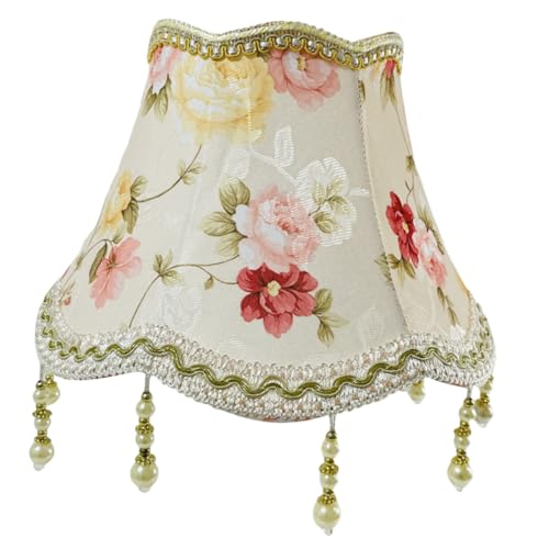 TEHAUX Lampenschirm Stoff Lampenschirm mit Blumenmuster Vintage Europäischer Stil Leichte Ersatzlampe für Nachttisch und Schreibtischleuchten Schlafzimmer Wohnzimmer TEHAUX Lampenschirm Stoff Lampenschirm mit Blumenmuster Vintage Europäischer Stil Leichte Ersatzlampe für Nachttisch und Schreibtischleuchten Schlafzimmer Wohnzimmer von TEHAUX