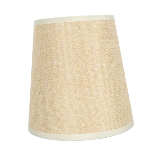 TEHAUX Lampenschirm aus Baumwollstoff Einfacher Stil Passend für Tischlampe Kronleuchter Wandleuchte und Deckenlampe Leicht zu Montieren Beige von TEHAUX
