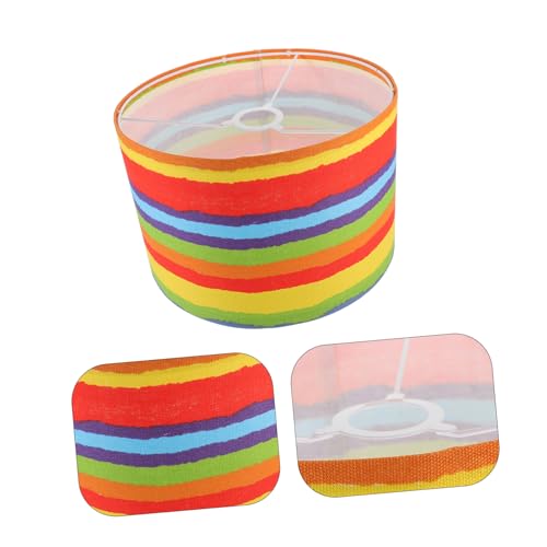 TEHAUX Lampenschirm für Deckenleuchte und Tischlampe Bunte Regenbogenstreifen Augenschutz Vielseitig für Schlafzimmer Wohnzimmer Büro Moderne Lichtabdeckung von TEHAUX