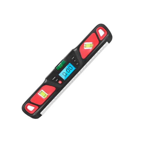 TEHAUX Ltd Backlight Level Ruler Tragbares Balance Messgerät Präzise Wasserwaage für Foto und Bilderrahmen Robustes Kunststoffdesign mit Sprachansage Rot TEHAUX Ltd Backlight Level Ruler Tragbares Balance Messgerät Präzise Wasserwaage für Foto und Bilderrahmen Robustes Kunststoffdesign mit Sprachansage Rot von TEHAUX