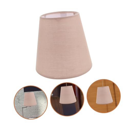TEHAUX Makramee Lampenschirm aus Stoff Pendelleuchte Abdeckung Drum Lampenschirm in Karikfarbe für Deckenleuchte Stehlampe und Tischlampe Dekorativ für Wohnzimmer und Schlafzimmer von TEHAUX