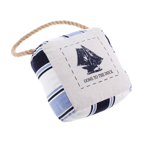TEHAUX Mediterraner Stoff Türstopper Quadratisch Schwer Gewichtet Rutschfest mit Sandfüllung für Innenräume Schlafzimmer Badezimmer Kinderzimmer Bodenschutz und Dekoratives Küstenstil TEHAUX Mediterraner Stoff Türstopper Quadratisch Schwer Gewichtet Rutschfest mit Sandfüllung für Innenräume Schlafzimmer Badezimmer Kinderzimmer Bodenschutz und Dekoratives Küstenstil von TEHAUX