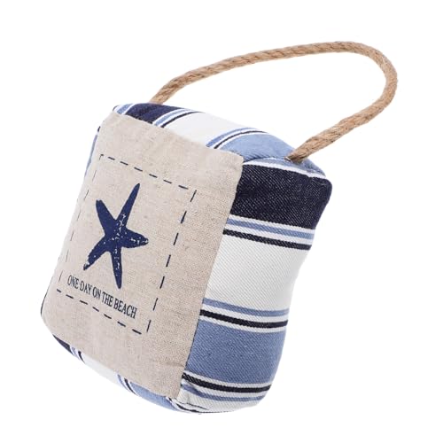 TEHAUX Mediterraner Türstopper aus Stoff Schwerer Türhalter mit Sandfüllung Dekorativer Türschutz für Schlafzimmer Bad Kinderzimmer Weicher Kollisions Türstopper Bodenschonender Türkeil von TEHAUX