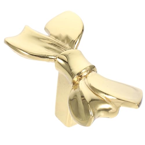 TEHAUX Messing Schrankgriff Bowknot Design Dekorativer Möbelknopf für Kommode Schublade Kleiderschrank Schuhschrank Langlebiger Türgriff aus Robustem Messing von TEHAUX