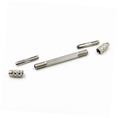 TEHAUX Mini Handbohrer Set mit Doppeltem Kopf Langlebiger Stahl Leichtes Design Präzises Holzbohren für Heimwerker Praktisches Lochwerkzeug Einfach zu Bedienen Kompakt und Tragbar Inkl von TEHAUX