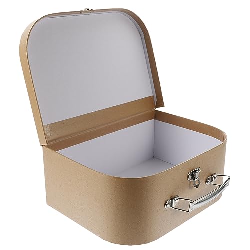 TEHAUX Mini-Pappkoffer Dekorative Vintage-Koffer-Geschenkbox Aus Papier Multifunktionale Handaufbewahrungsbox Süßigkeiten-Geschenkbox Kofferdekor Für Die Reise von TEHAUX