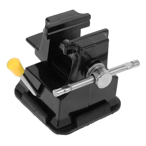 TEHAUX Mini Tischschraubstock mit Saugnapf Robuste Werkbankklemme für Feine Gravuren Drehbar Leichte Metalllegierung Feste Klemmung für Kleine Werkstücke Wie Nüsse Oliven für Basteln und von TEHAUX