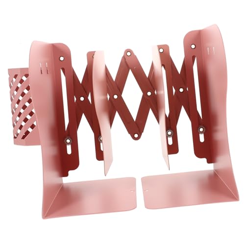 TEHAUX Moderne Verstellbare Buchstütze aus Metall mit Glatten Kanten Flexibler Platzsparender Aufbewahrung für Bücher und Dokumente Multifunktionaler Halter für Büro Zuhause und von TEHAUX