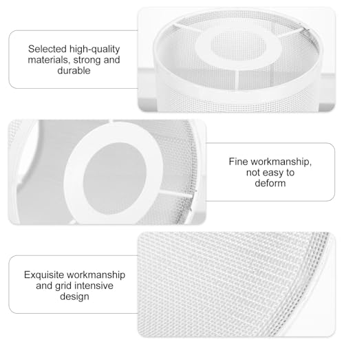 TEHAUX Moderner Weißer Eisenkunst Lampenschirm mit Hohlmuster Langlebiger Deckenleuchten abdeckung Einfach Montierbarer Lampenschirm für Wohnzimmer und Esszimmer Sanfte Lichtstreuung und von TEHAUX